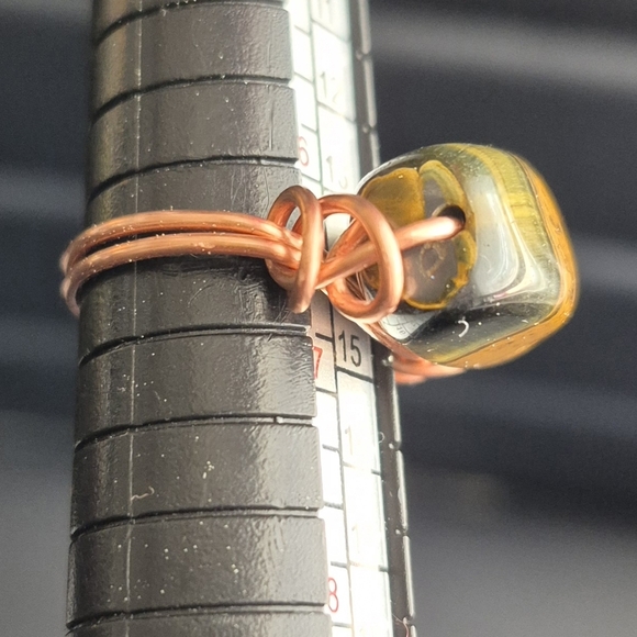 Tigers Eye Set Of Handmade Copper Rings! - Picture 4 of 8